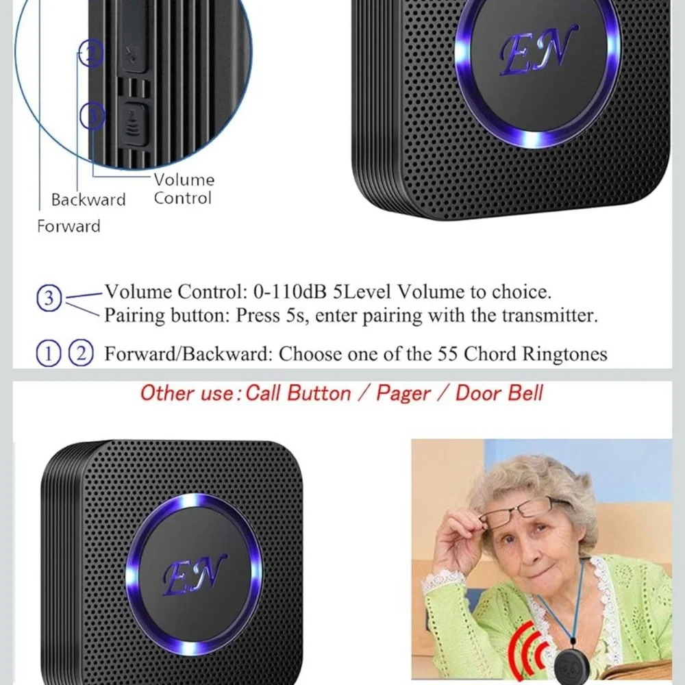 EverNary Wireless Dog Doorbell Kit